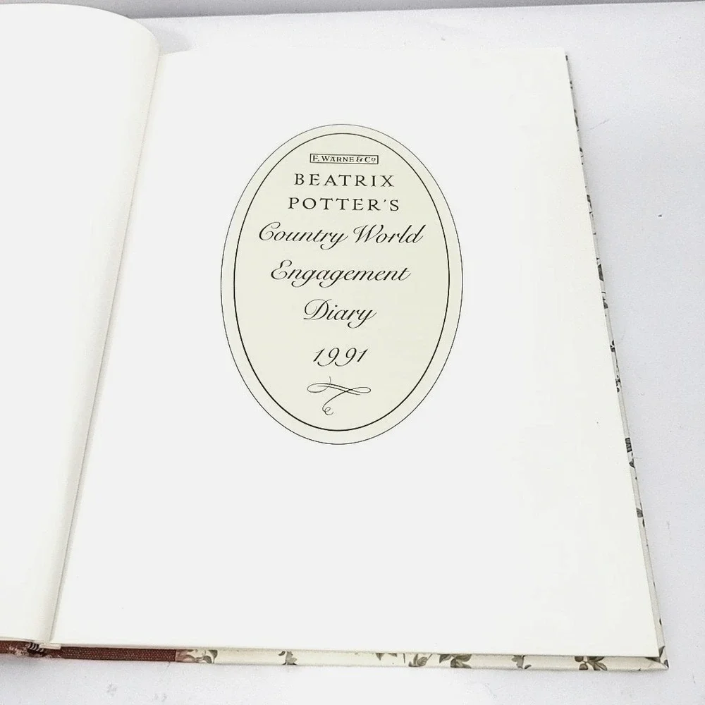VTG 1991 Beatrix Potter Country World Engagement Diary F Warne Co Planner Book